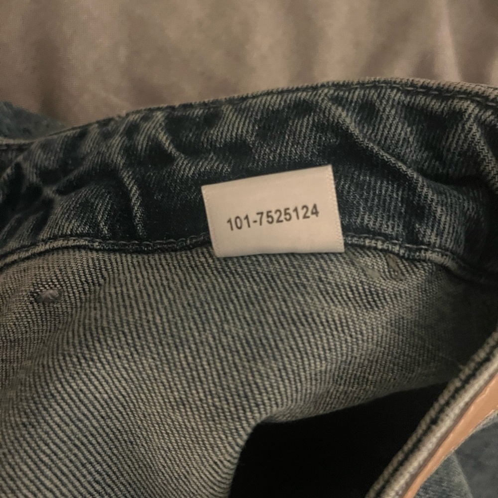 PAIGE Two-Tone Blue Flare Jeans - Picture 5 of 8
